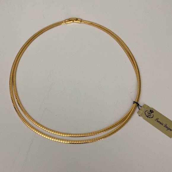 Premier Designs Gold Tone Double Strand Necklace New Display Piece - Picture 7 of 8